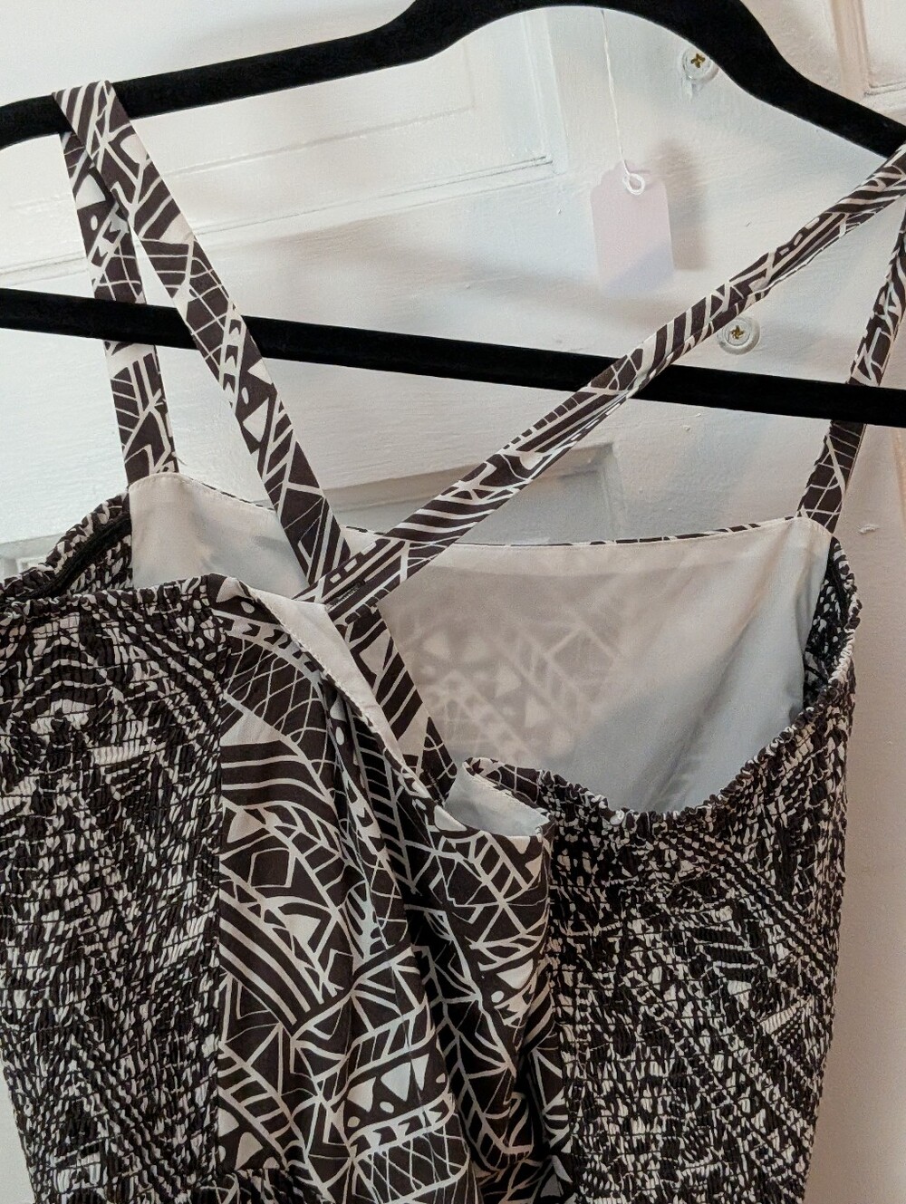 Anthropologie Corey Lynn Calter Tribal Print Smocked Midi Dress S - Picture 5 of 8